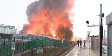 В Гамбурге на Пасху  случился крупный пожар